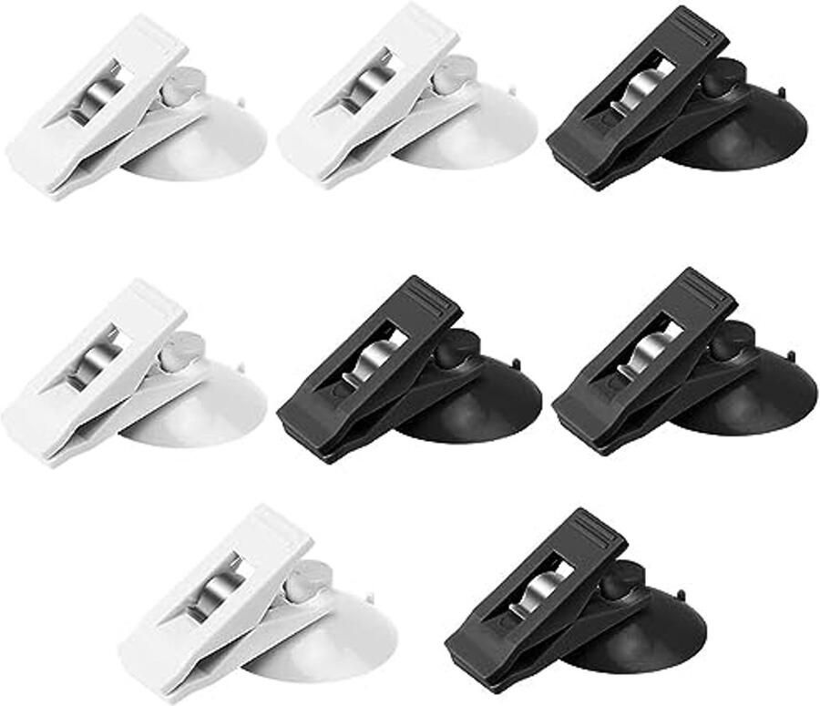 Multifunctionele Zuignapklemmen 8 Stuks Zuignap Houders voor Auto Badkamer Keuken en Kantoor