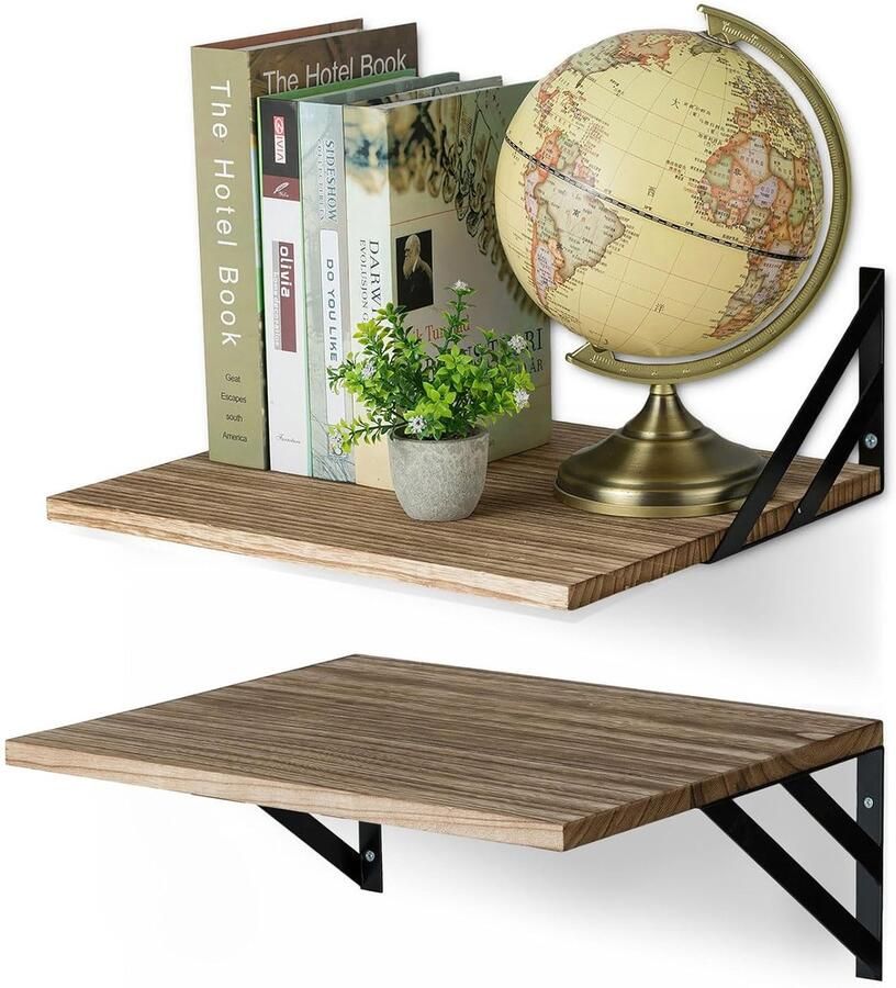 Multifunctionele zwevende planken rustiek hout 1 stuk