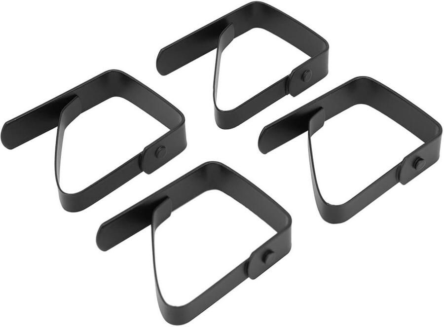 Mumusuki Set van 4 tafelkleedclips verplaatsbare tafelkleedclips roestvrijstalen antislip tafelkleedklemmen voor tafels met een maximale plaatdikte van 3 cm voor tuintafel restaurant familie eettafel