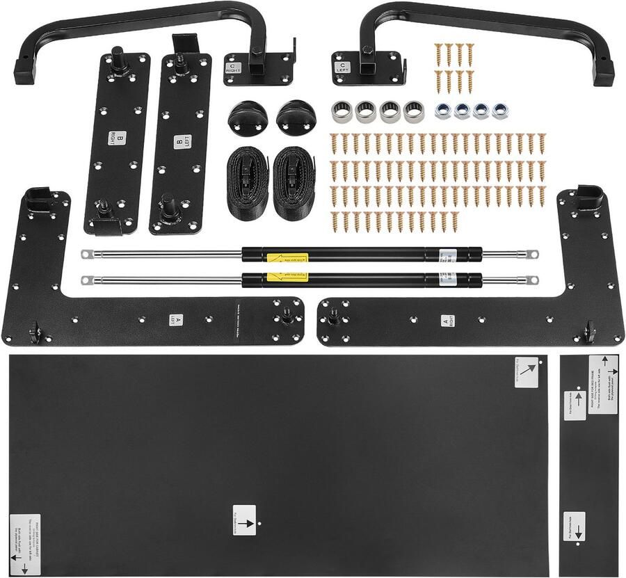 Murphy Bed Kit Twin Size Luxe Diy Garderobe Bed Hardware Pneumatische Hefboom Bed Frame Ondersteuning Inklapbaar Ruimtebesparend Ontwerp voor Logeerkamers Eenvoudig te Monteren