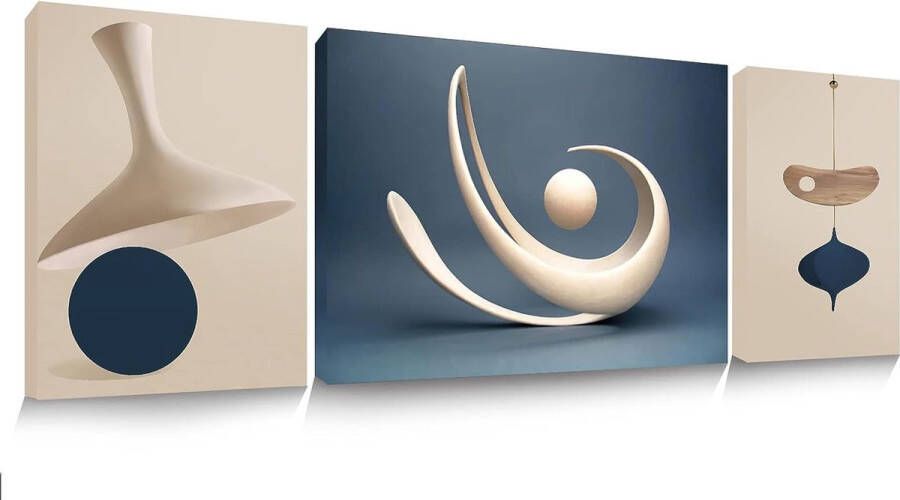 Muurafbeeldingen woonkamer abstracte kunst moderne canvasafbeeldingen Morandi blauwe kunstprints wanddecoratie voor slaapkamer keuken eetkamer badkamer en kantoor