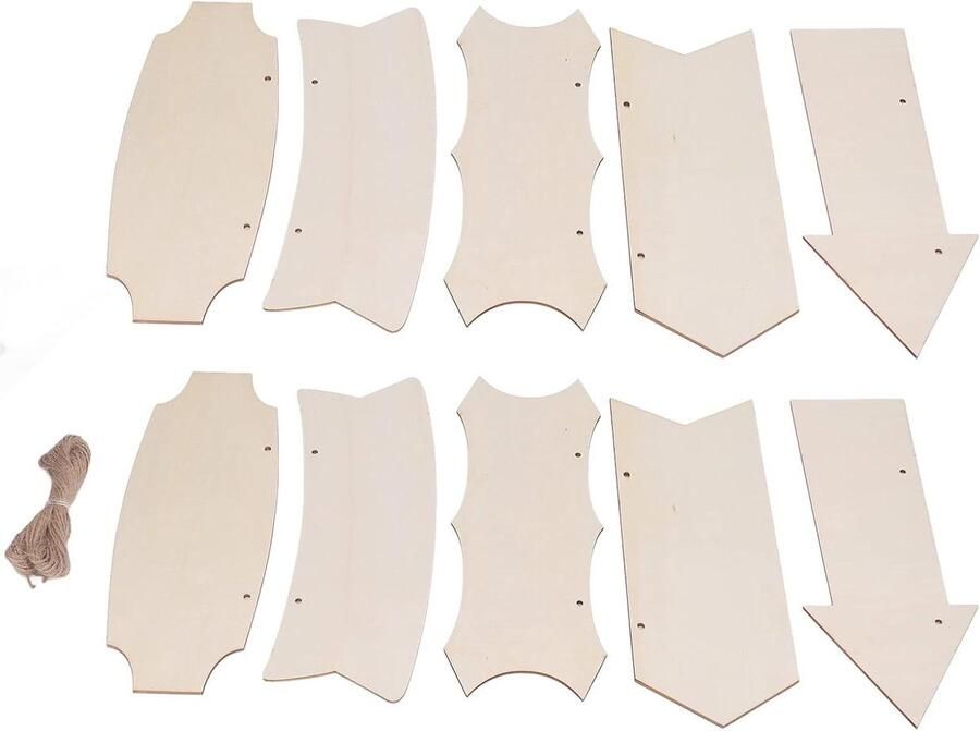 Houten Pijlen Wanddecoratie Set van 10 Stuks DIY Muurpijlen Houten Bord voor Feestdecoratie en Trouwdecoratie Gift Tags - Foto 2