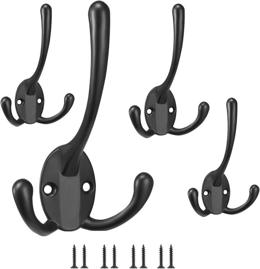 Muurhaken voor Wandmontage Metalen Kapstok voor Jassen Hoeden en Handdoeken