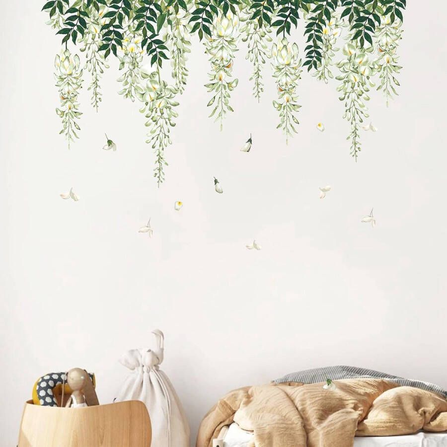 Muursticker Hangende Wijnstok Bloem Muurstickers Bloemen Blad Muurtattoo Woonkamer Bank Baby Kinderkamer Wanddecoratie