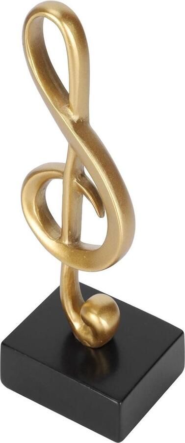 Muzieknoot Standbeeld Sculptuur Hars Beeldje Symbool Gouden Ornamenten Decoratie Thuis Bureau Gift Idee