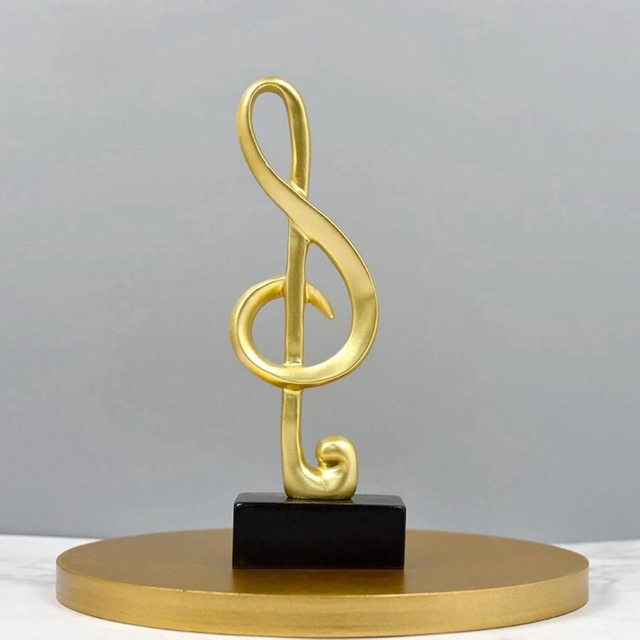 Muzieknoten Standbeeld Decoratie voor Bureau 17 cm Moderne Sculptuur