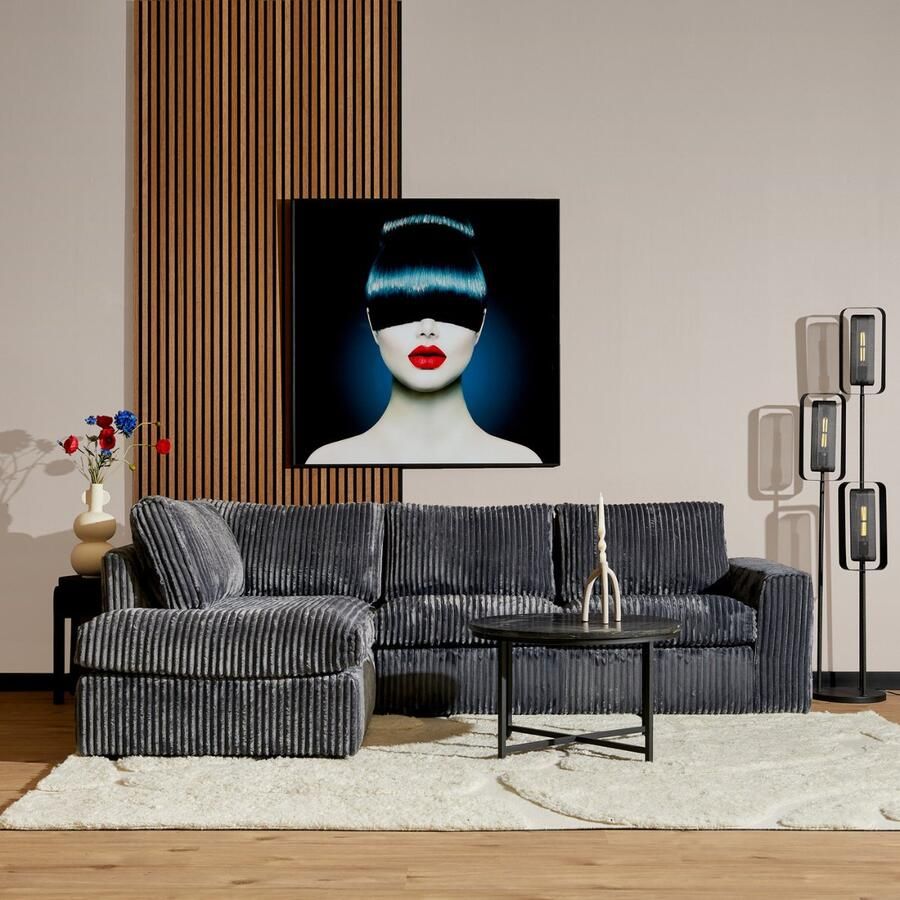 Starfurn Hoekbank Teddy Antraciet Ribcord