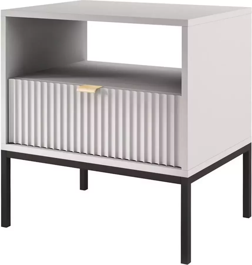 Pascal Morabito Nachtkastje 1 lade en 1 nis Grijs LIOUBA van L 54 cm x H 56 cm x D 39 cm