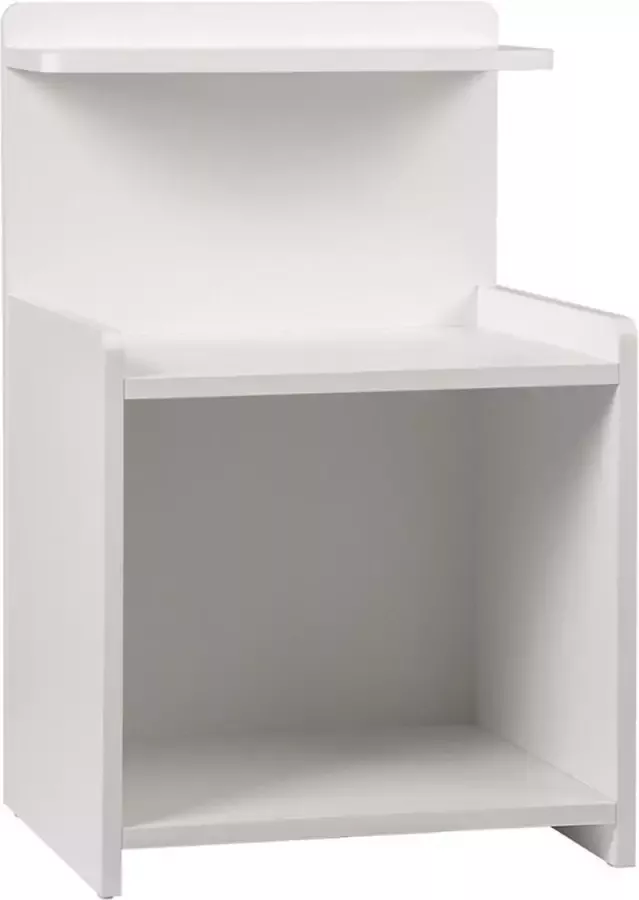Nachtkastje Bijzettafel Industrieel Houten Nachtkastje Wit