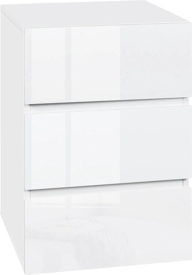 Corenia Nachtkastje Bijzettafel Salontafel Moderne Bijzetkast voor Slaapkamer of Woonkamer Opbergkast 40x35x62cm Wit