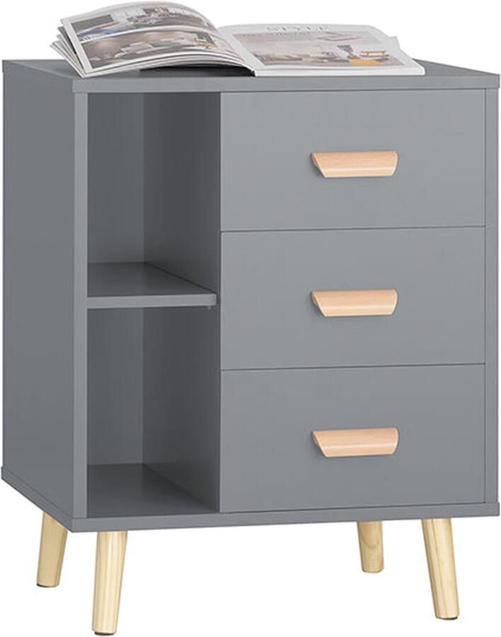 Rootz Living Rootz Nachtkastje Bijzettafel Telefoontafel Moderne charme Eenvoudige montage Compact ontwerp 48 cm x 60 cm x 40 cm