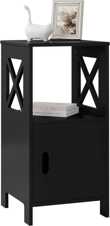 Rootz Living Rootz Nachtkastje Bijzettafel Wit Scandinavisch design Grote opbergruimte Compact formaat 30 cm x 60 cm x 30 cm