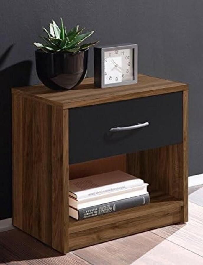 Nachtkastje Hout Zwart 28 X 39 X 41 cm Pepe