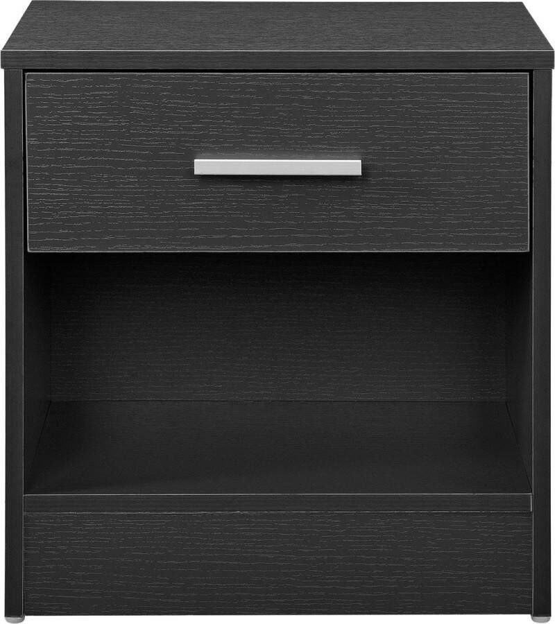 Unbranded Nachtkastje Linzi Ladekast Met Lade en Open Compartiment Grijs Spaanplaat Klassiek Design - Foto 2