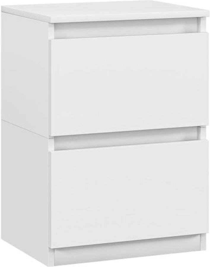 GOTAGEE Nachtkastje met 2 lades bijzettafel nachtkastje met opbergruimte nachtkastje voor slaapkamer woonkamer ca. 40 x 32 x 56 cm wit