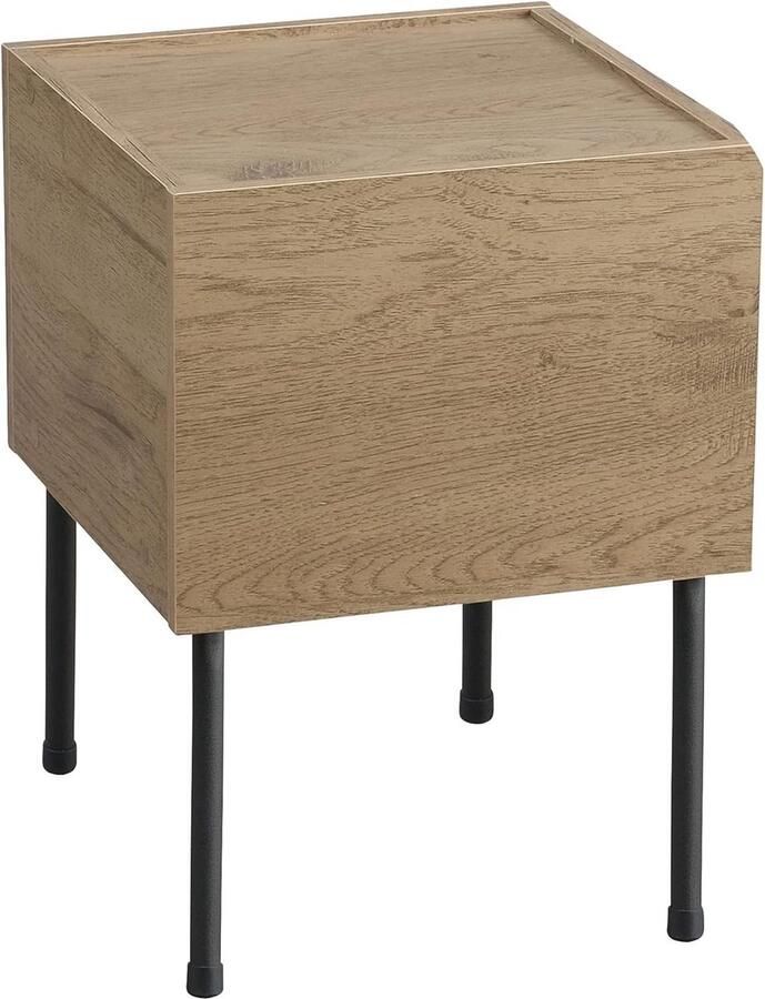 Nachtkastje met lade en plank Design modulair Woonkamer slaapkamer studeerkamer IWST-300 AsBruin Beside shelf