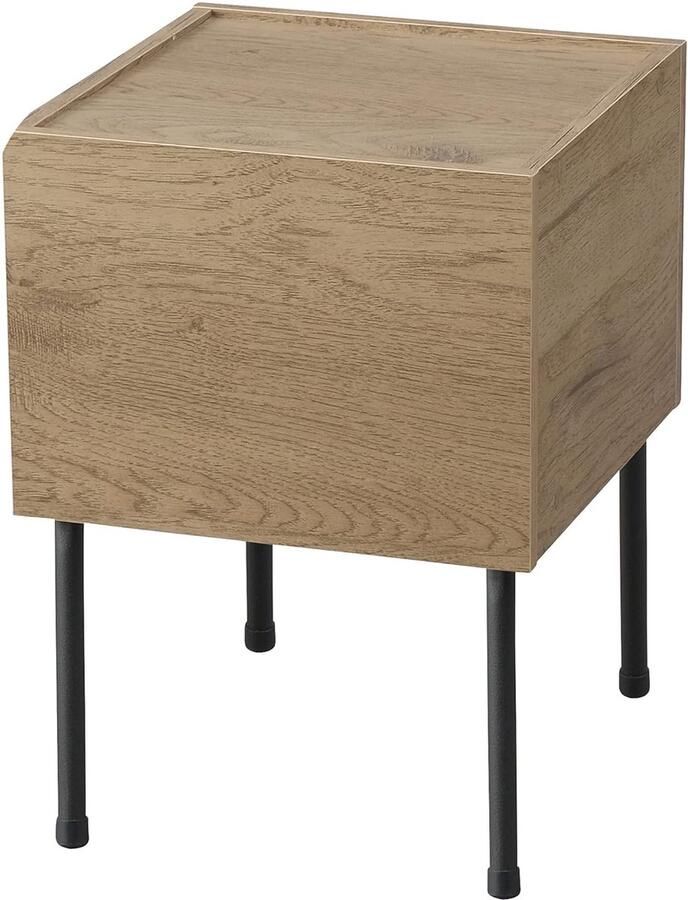 Bijzettafel Houten nachtkastje met lade en plank Design modulair Woonkamer slaapkamer studeerkamer IWST-300 AsBruin