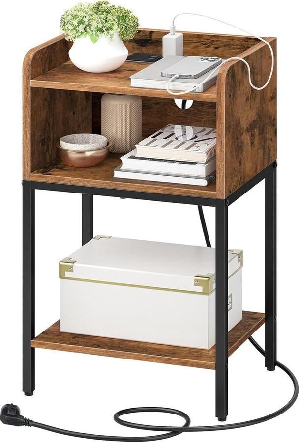 Nachtkastje Modern design Praktisch 1 stuk Wit Hout