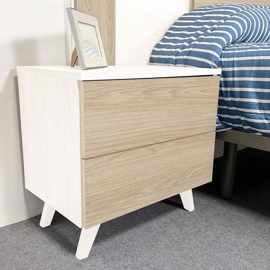 Nachtkastje Scandinavische stijl elegant design 1 stuk Andersen-eiken 52 cm