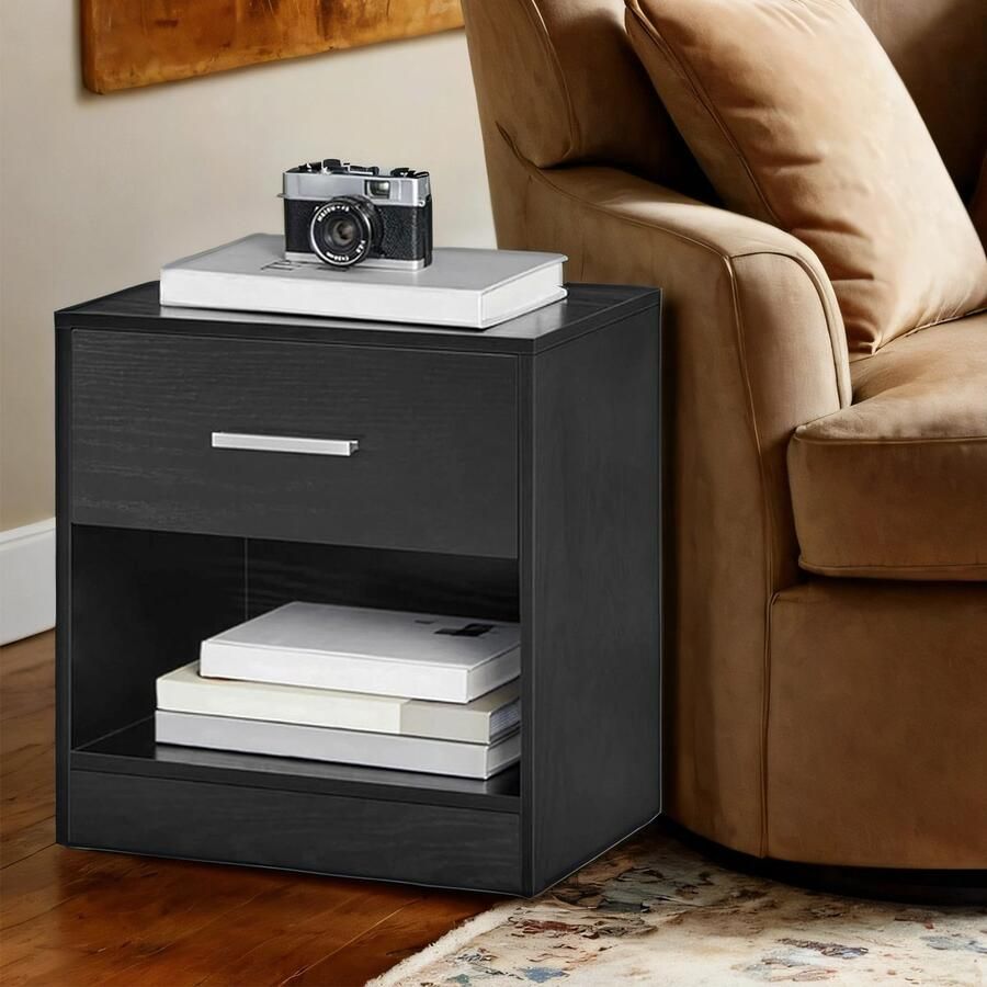 Nachtkastje – Set van 2 – Bijzettafel – Compact en Functioneel