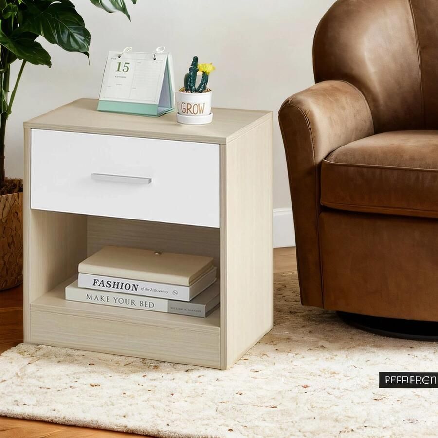 Nachtkastje – Set van 2 – Bijzettafel – Compact en Functioneel