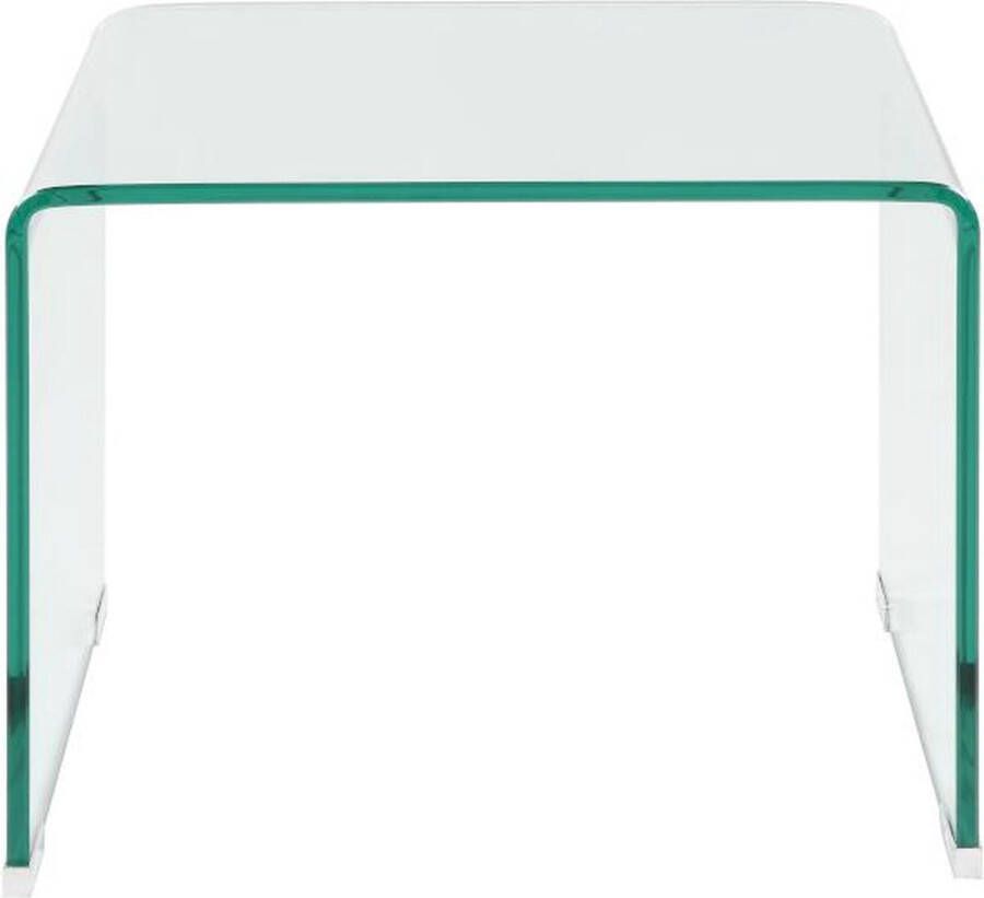 Vente-unique Nachtkastje SUZANA Gebogen gehard glas L 50 cm x H 40 cm x D 40 cm