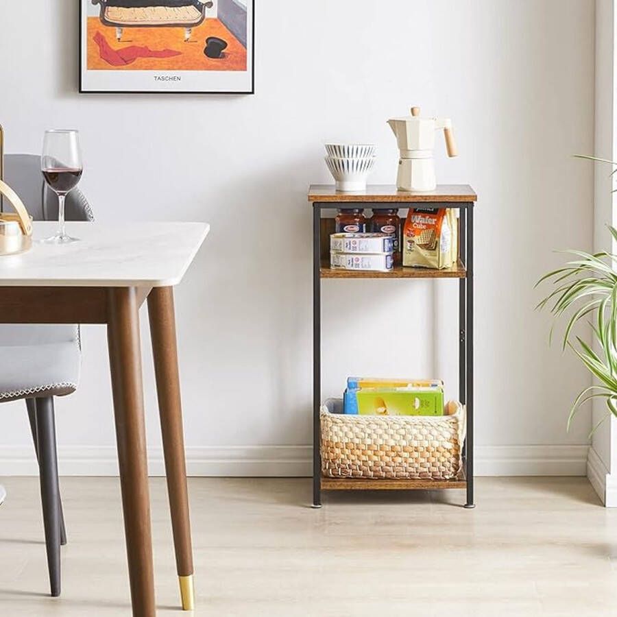 PolkaHome nachtkastje table de canapé table de chevet pour salon chambre à coucher 29 x 39 x 73.5 cm - Foto 3