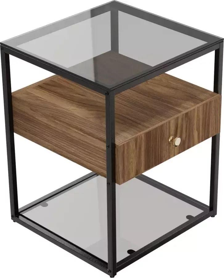 Nachtkastje Vintage Rustiek Salontafel Bijzettafel Industrieel Houten Nachtkastje