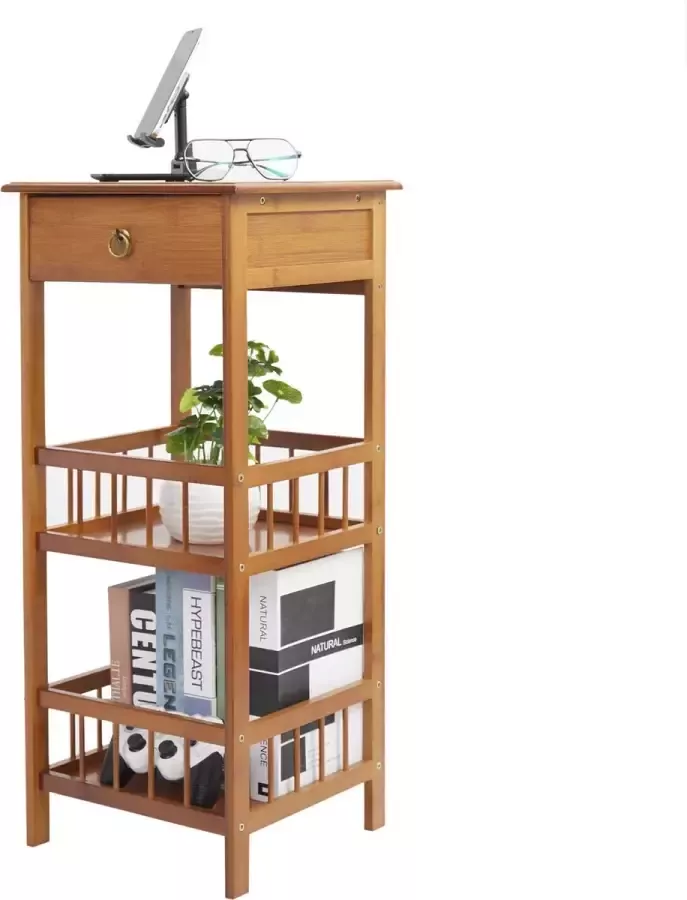 Nachtkastje Vintage Rustiek Salontafel Bijzettafel Industrieel Wandkastje Bruin