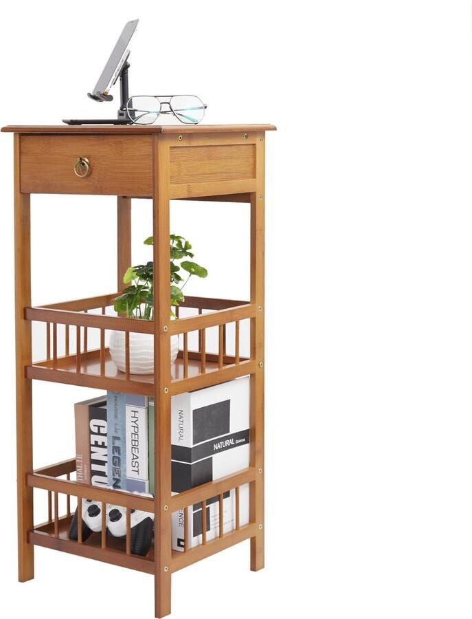 Nachtkastje Vintage Rustiek Salontafel Bijzettafel Industrieel Wandkastje Bruin