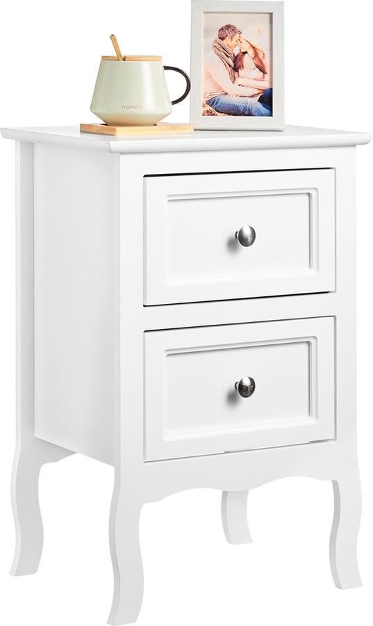 Nachtkastje Vintage Rustiek Salontafel Bijzettafel Klassiek Zwart Houten Nachtkastje