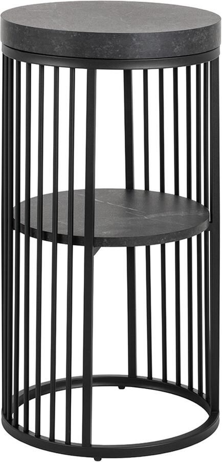 Nachtkastje Violet Marmer Zwart