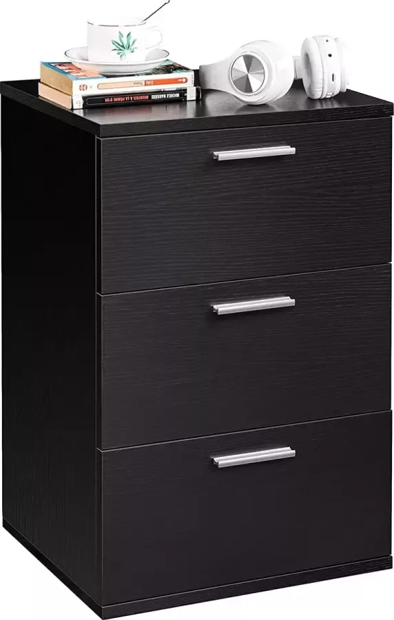 Nachtkastje voor boxspringbed 3 laden 59 cm hoog - Foto 1