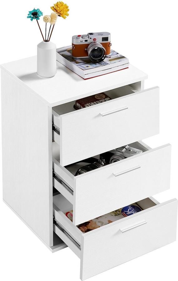 Nachtkastje voor boxspringbed 3 laden 59 cm hoog