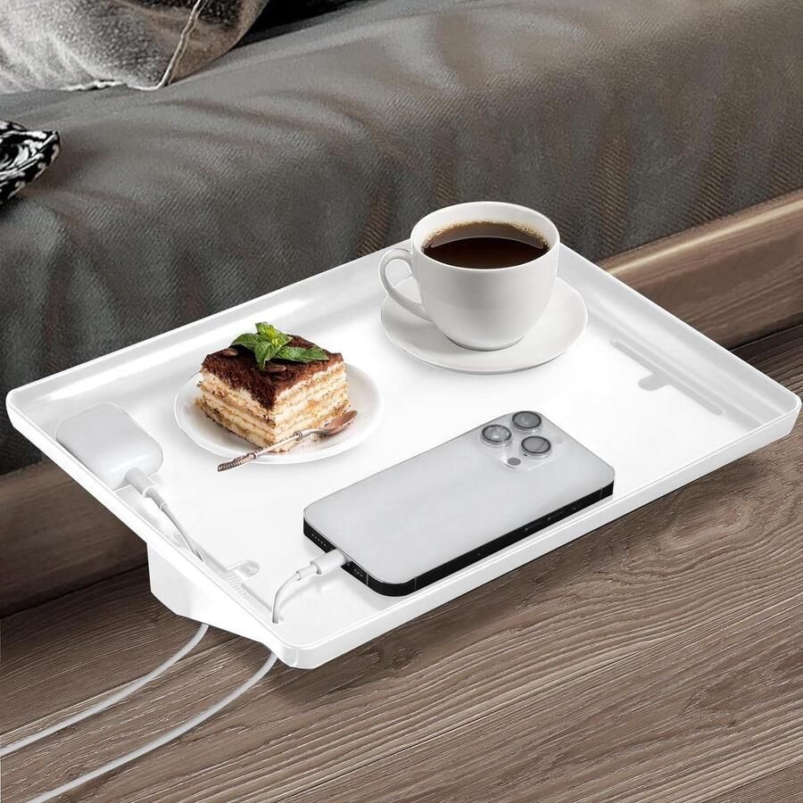 Nachtkastje voor stapelbed nachtorganizer 1 stuk wit kunststof