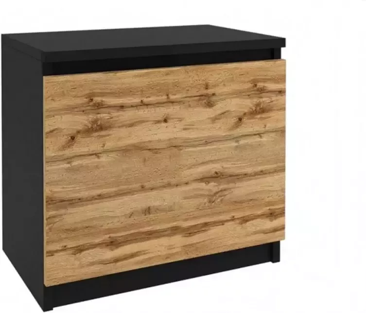 Nachtkastje zwart eiken