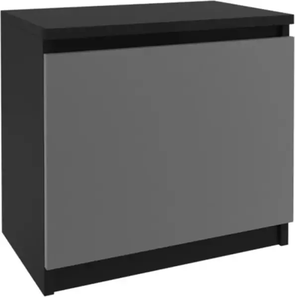 Nachtkastje zwart-grijs