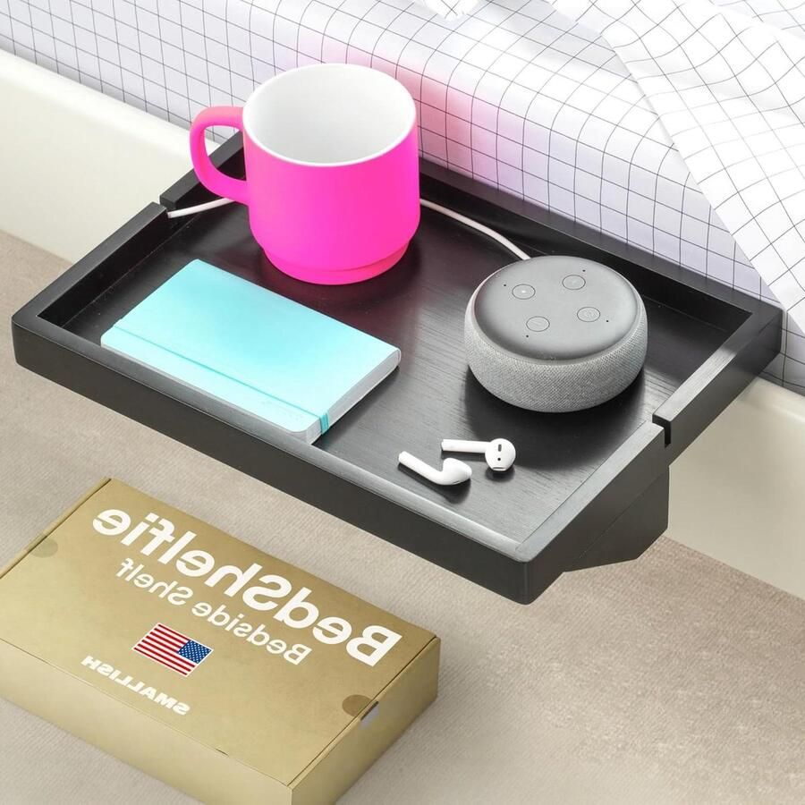 Nachtkastplank stapelbed studentenslaapzaal hoogslaper zwart hout nachtkastje zwart 60 cm hoog