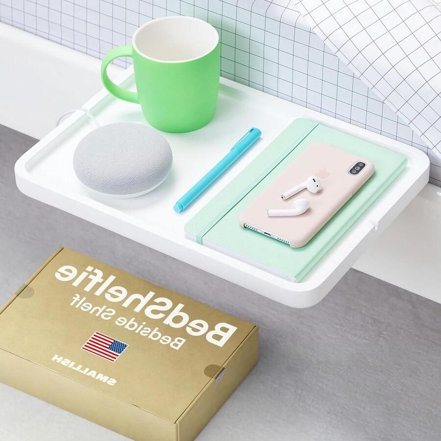 Nachtkastplank voor stapelbed studentenslaapzaal loftbedaccessoires Clip-on nachtkastje zwevend bed bijzettafellade opslag