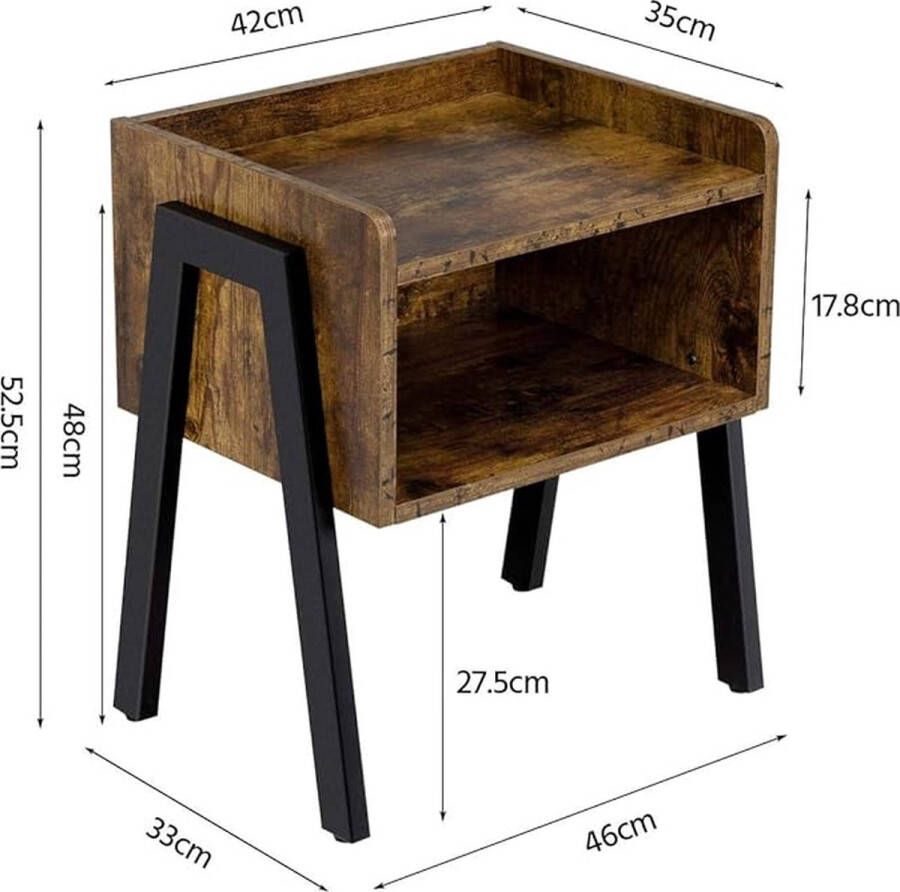Nachttafel bijzettafel coffee table for bedroom living room nachtkastje 46D x 35W x 52.5H centimetres