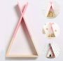 Nacnic Roze Scandinavische stijl wandrek driehoekig rek van MDF-hout kinderkamer woonkamer en babyrekken medium formaat - Thumbnail 2