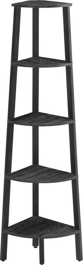 Nadijo Hoekkast 5 lagen Hoekrekje Hoek kastje 159 CM hoogte Metalen frame Slim ontwerp