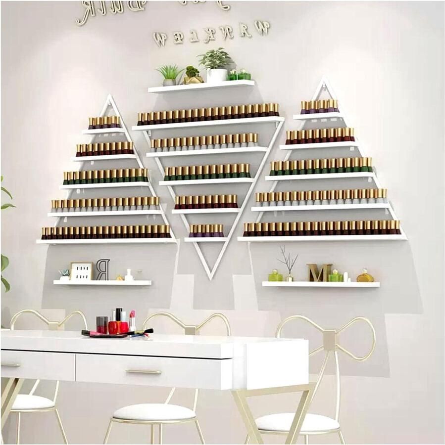 Nagellakrek nagellakstandaard uitstekend voor nagelstudio's 6 stuks wit metaal