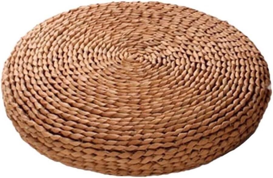 Natuurlijk geweven stro kussen ronde poef yoga zitkussen gebreide vloermat voor tuin eetkamer decoratie