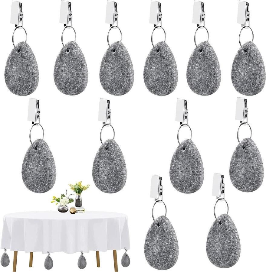 Natuurlijk Marmeren Tafelkleed Gewichten 12 Stuks Voor Buiten Steenlook