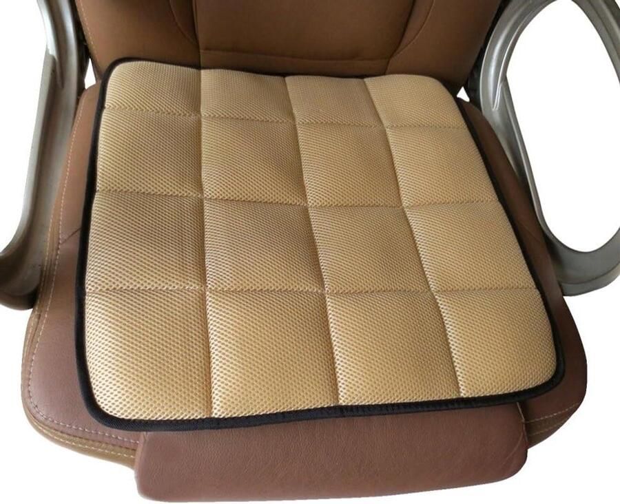 Metrisch Natuurlijk bamboehoutskool bureaustoel kussen auto zitkussen anti-slip kussen zwart