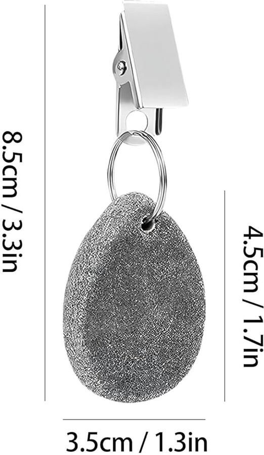 Natuursteen tafelkleed gewicht 8 stuks donkergrijs