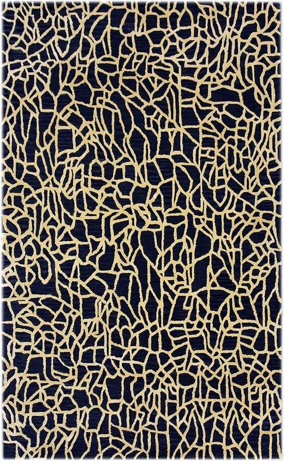 Navy Blue Beige 122x183cm Naomi Moderne Tapijten