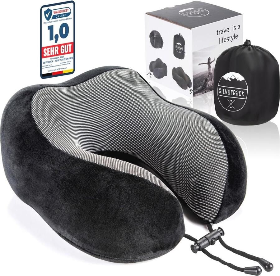 Nekkussen voor volwassenen Travel Nekkussen met traagschuim Wasbaar en ademend Ergonomische ondersteuning voor ontspannen reizen