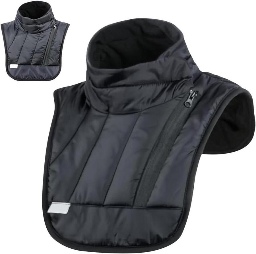 Nekwarmer voor motorfiets winddicht en waterdicht winterschouderwarmer voor buitensporten zoals fietsen en skiën (Zwart Maat M)